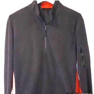 BANANA REPUBLIC Half-Zip Pullover Lightweight Sweatshirt Fleece Jacket Gray L